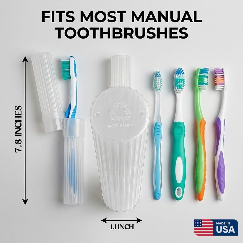 American Comb Toothbrush Holder (White) - Made in The USA. W/Ventilation Holes. - Image 1